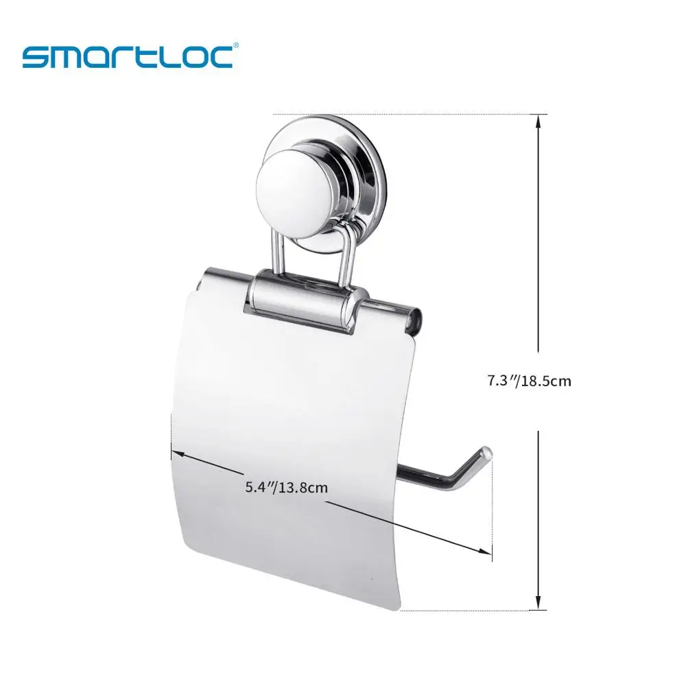 smartloc Wall Mounted Vacuum Suction Stainless Steel Toilet Paper Holder Bathroom Shelf Tissue Storage Organizer  Accessories