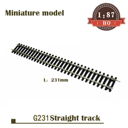 Miniature model  1:87  HO ratio  Train model accessories G231 straight rail  55201 track 231mm  Train sand table material