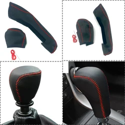 Car styling Genuine Leather Handbrake Cover for Chevrolet Cruze Malibu Captiva Matiz Orlando Spark TRAX Aveo Sonic Lova Sail