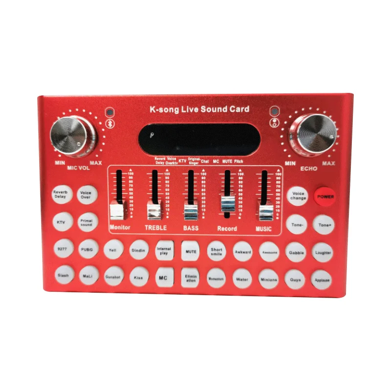 Bluetooth Scheda Audio Auricolare Microfono Webcast Live Streamer Trasmissione Scheda Audio per Computer PC Del Telefono Mobile