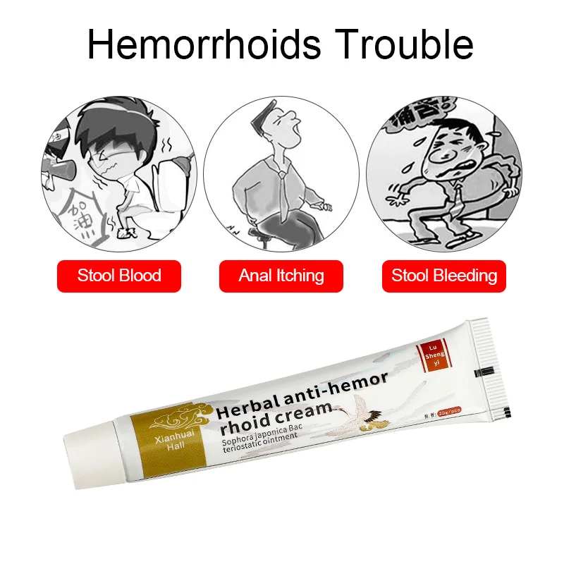 20g Hemorrhoids Treatment Ointment Powerful Internal External Piles Cream Chinese Medicines Remedy Anal Ingredients Health Care