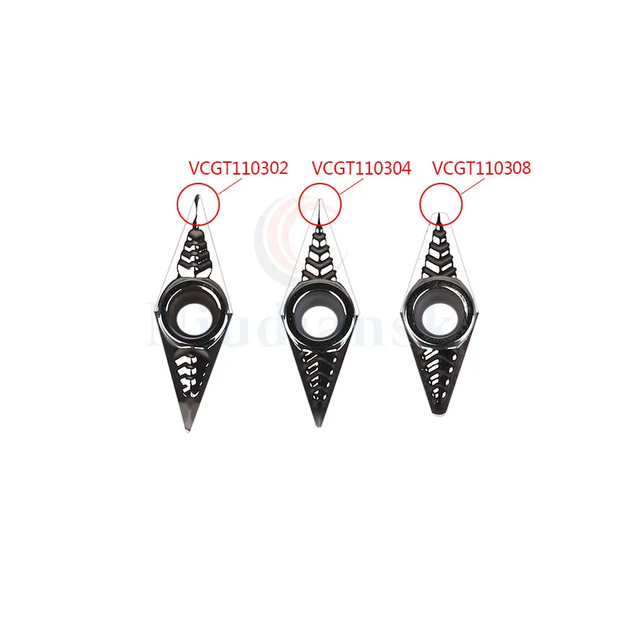 10 pièces VCGT110302 VCGT110304 AK N01 VCGT110308 AK N01 insert De Coupe pour l'aluminium, CNC tour outil de finition lame en carbure de Tungstène