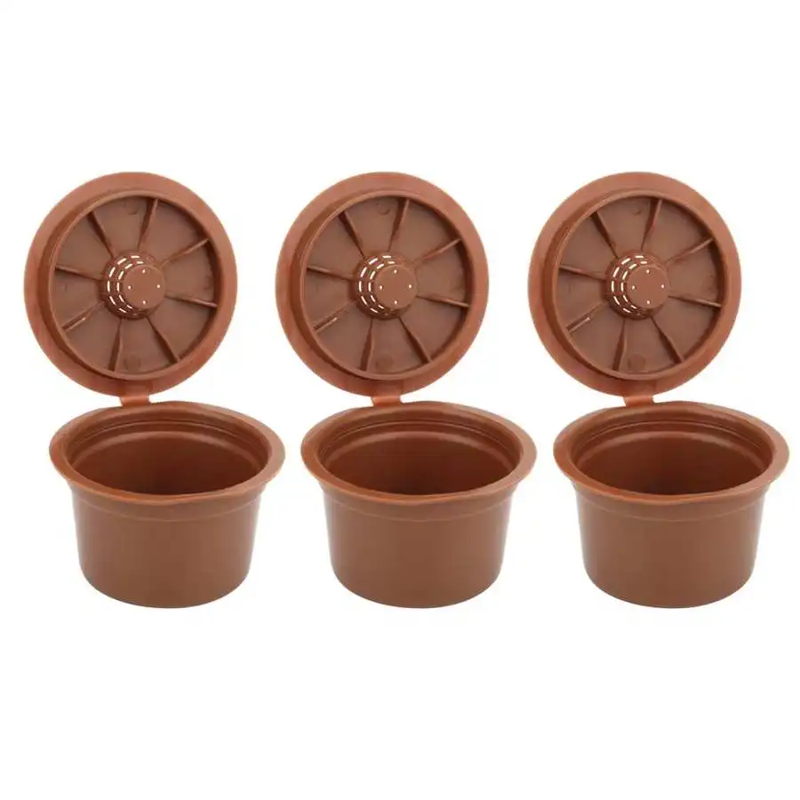 3Pcs Reusable Refillable Coffee Capsule Filter Cup Replacement Fit for Caffitaly Capsule Home Coffee Machine Accessories