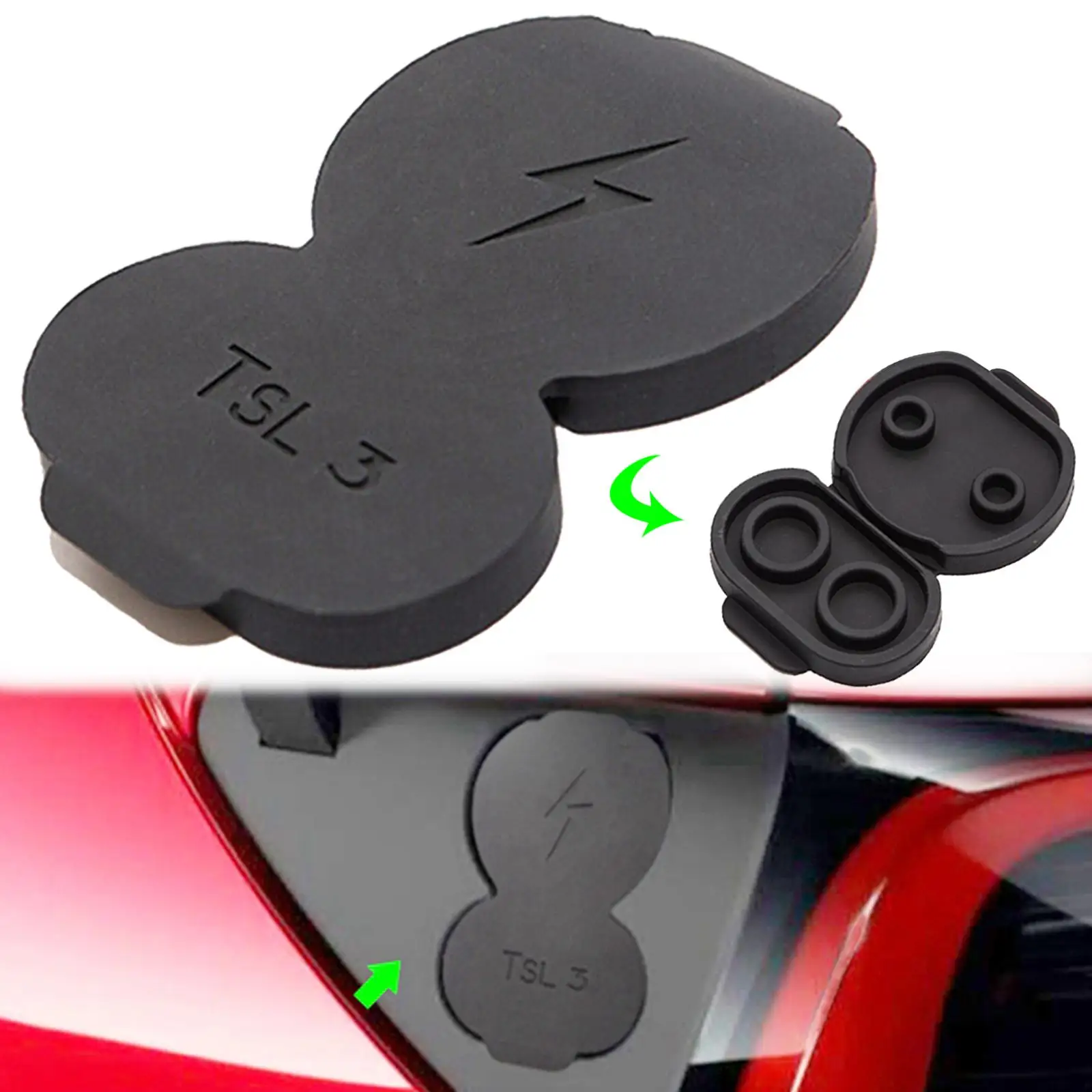 

Silicone Charging Port Waterproof Dustproof Protective Cover Cap for Tesla Model 3 Accessories 2017 - 2020 Model Y EU CCS Ver