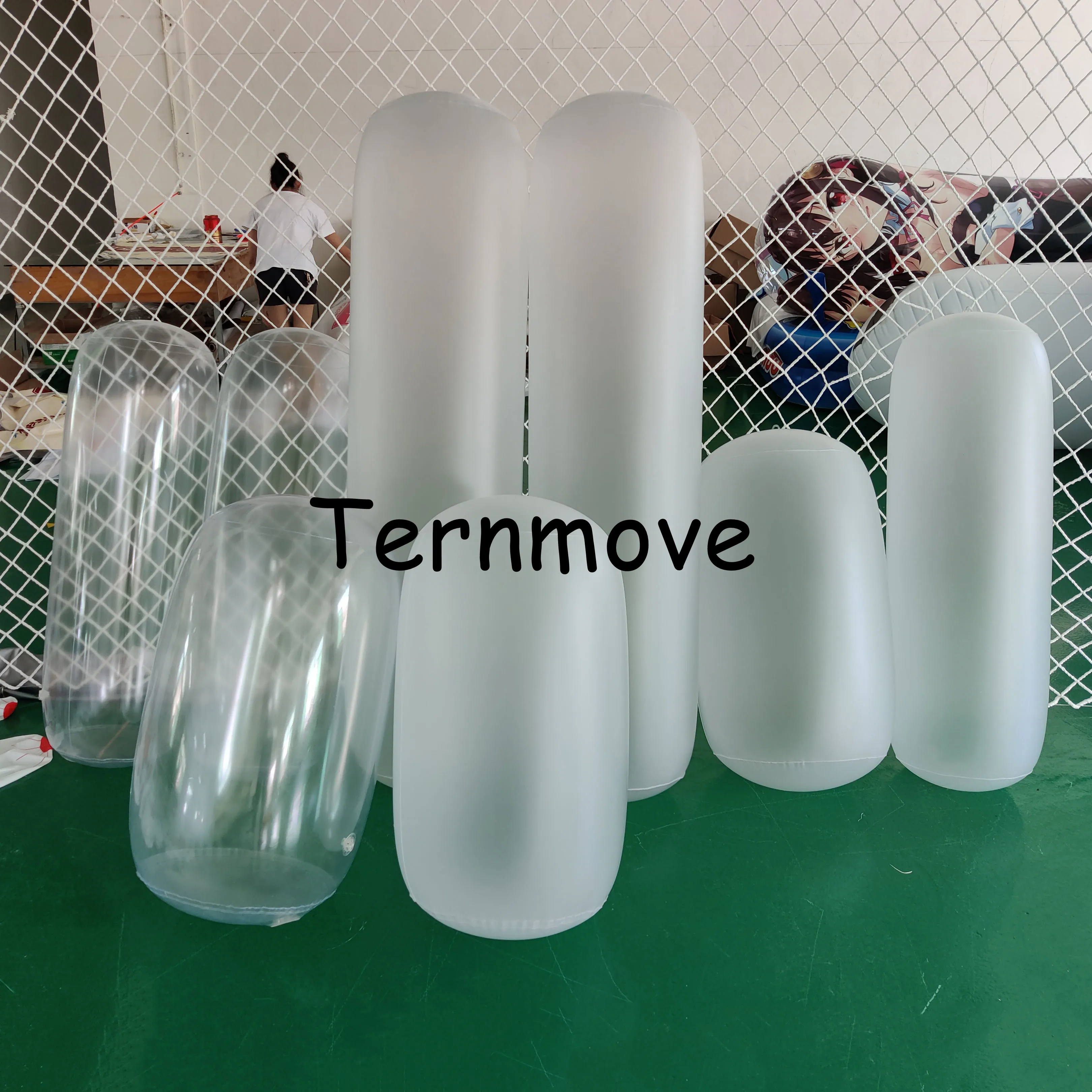 Custom Pvc Inflatable tube Tumbler Punching Toy inflatable clear tumbler for kids playground christmas decoration