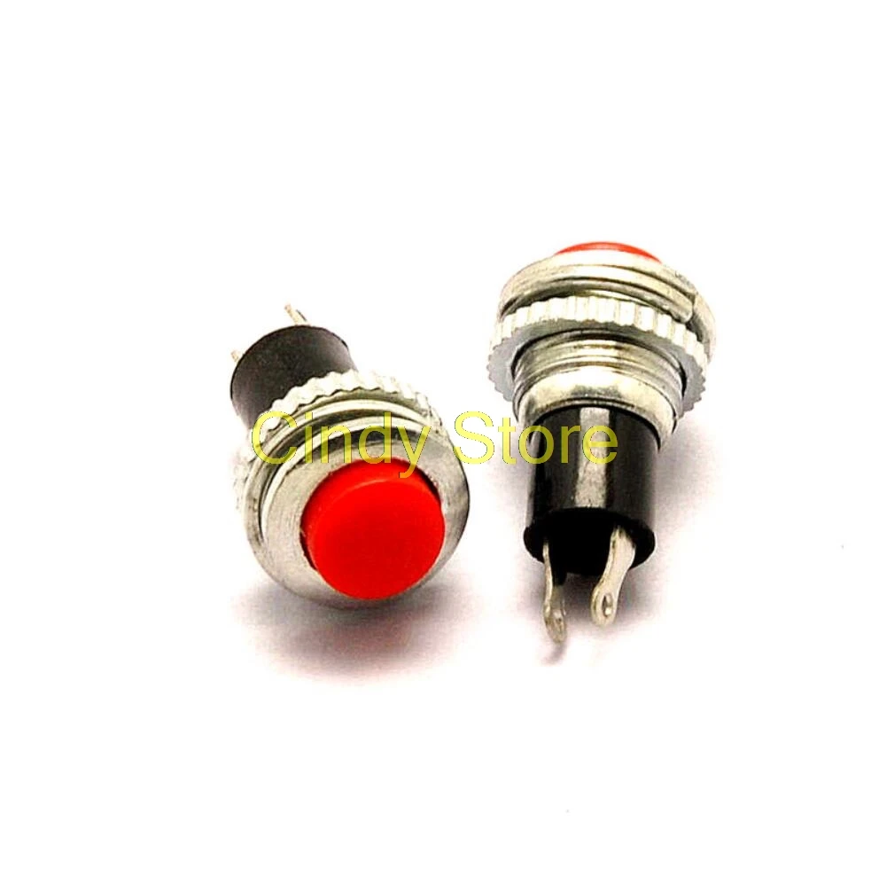  10pcs Cap Momentary N/O OFF-(ON) Auto Car Boat 3V/6V/9V/12V Push Switch Red/Green