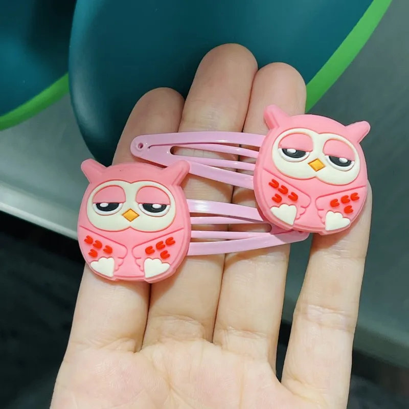 2Pcs Girls Cute Cartoon Animals Chi Cat Elephant Hair Clips Kids Lovely Hairpins Headband Barrettes Fashion Hair Accessories