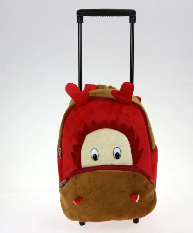 Kindergarten doll backpack rolling luggage bags double use 1-6 years old kids trolley suitcase Detachable trolley school bag