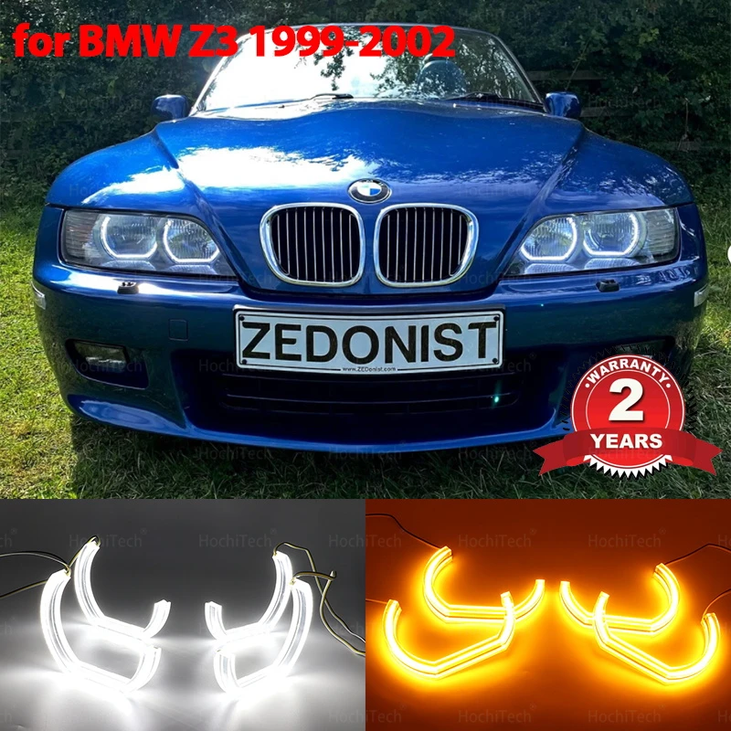 

Switchback LED Crystal Angel Eyes Halo White and Yellow Dual Color for BMW Z3 1999 2000 2001 2002