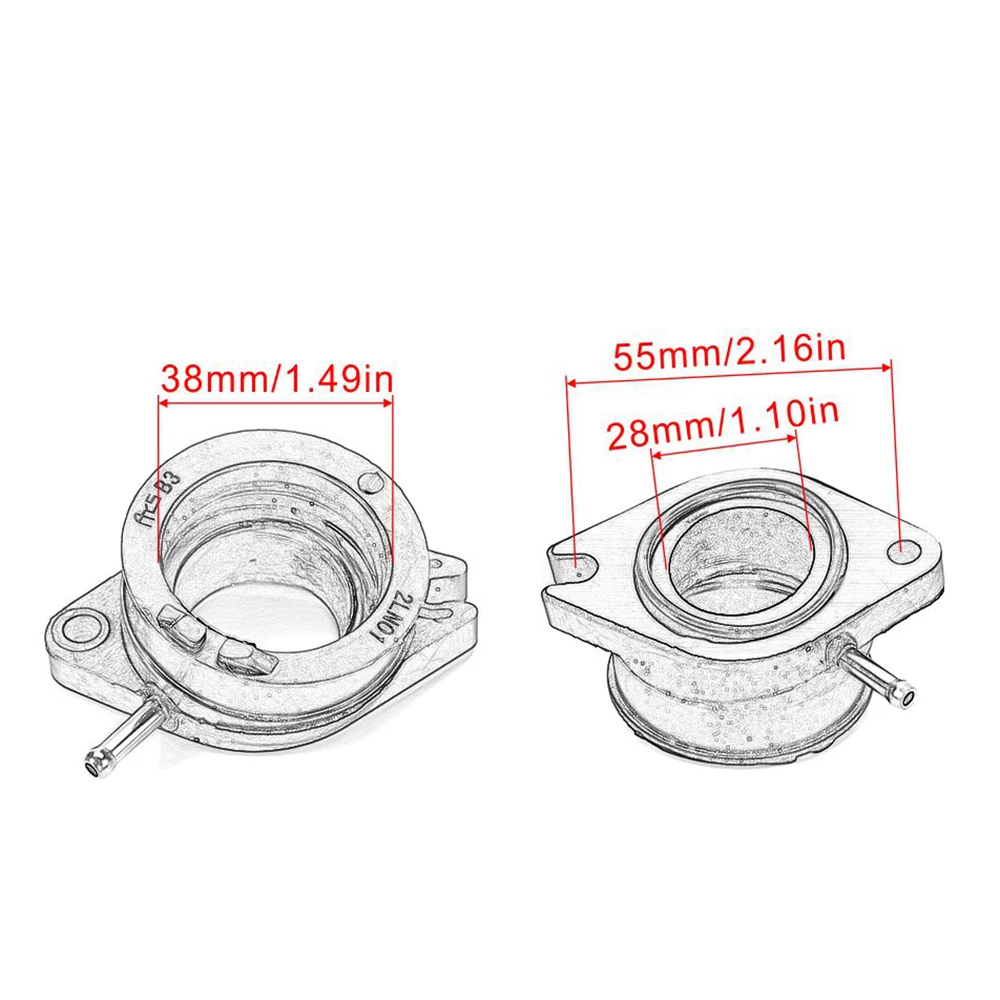 For Yamaha TTR225 TT-R225 XT225 Serow Bronco Motorcycle Parts Carburetor Joint Intake Manifold Interface Adapter 2LN-13586-01