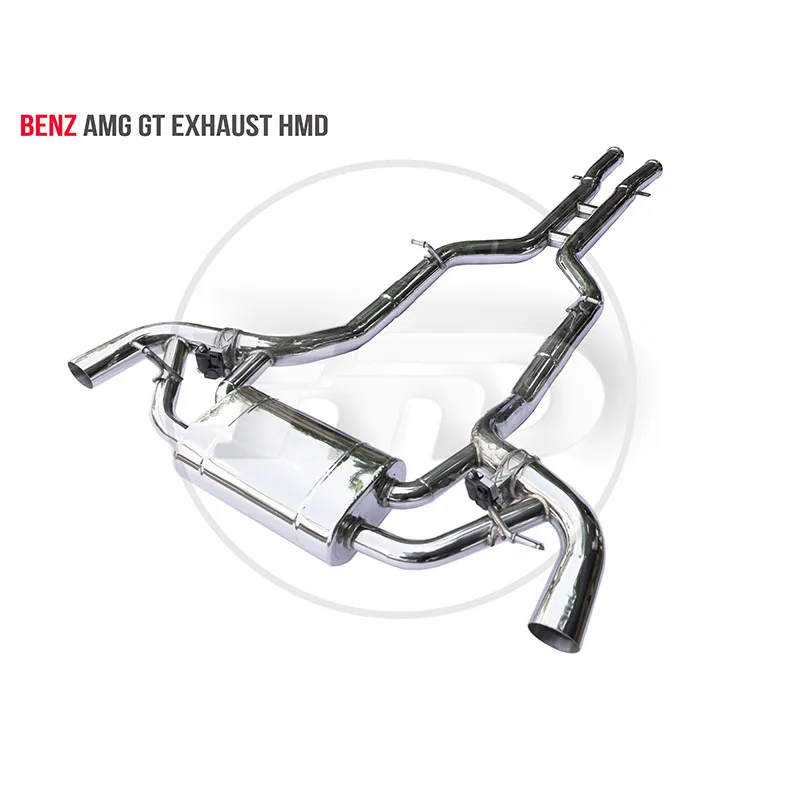 

HMD Stainless Steel Exhaust System Manifold is Suitable for AMG GTC GTS GT50 Auto Modified Valve Muffler Downpipe With Catalyst