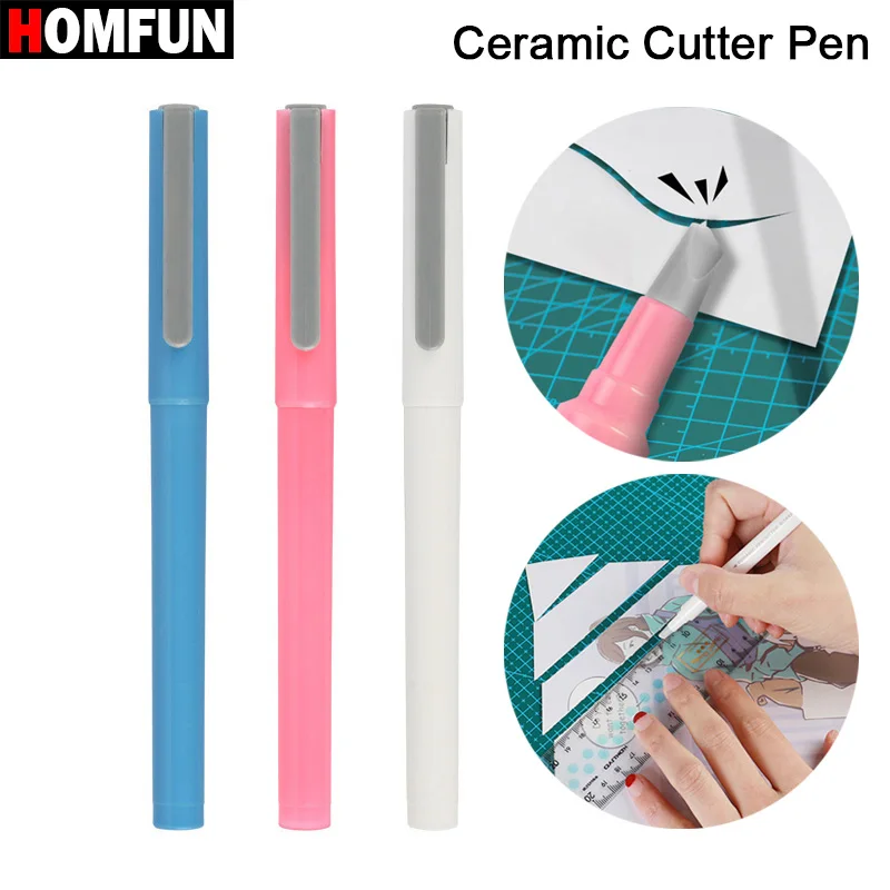 HOMFUN 5D DIY Diamond Painting Parchment Paper Ceramic Cutter Pen Shaped Blade Cross Stitch Embroidery Crafts Tool Accessories