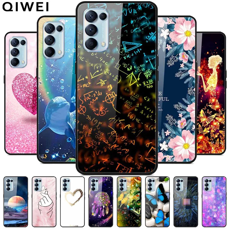 For Oppo Find X3 Lite Case Tempered Glass Hard PC Back Cover for OPPO Find X3 Neo Phone Cases FindX3 Lite X 3 X3Lite X3Neo Coque