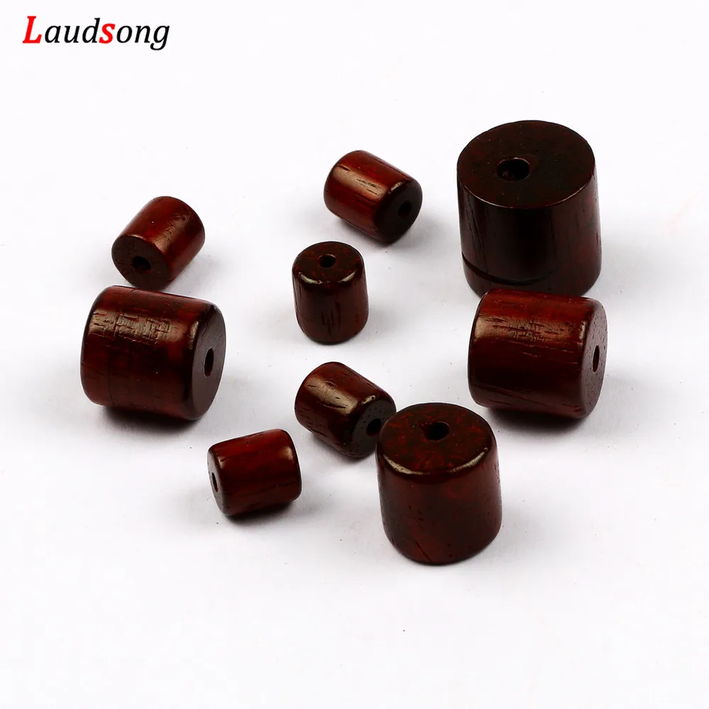 6/8/10/12mm Cylindrical Rosewood Beads Loose Spacer Wooden Beads For Jewelry Making Necklace Bracelet DIY Accessories