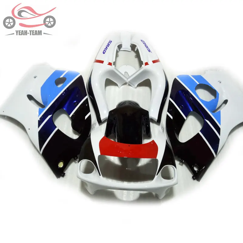 Motorcycle fairings set for Suzuki 1996 1997 1998 2000 GSXR750 SRAD GSXR 600 750 96-00 white blue ABS Chinese body fairing set