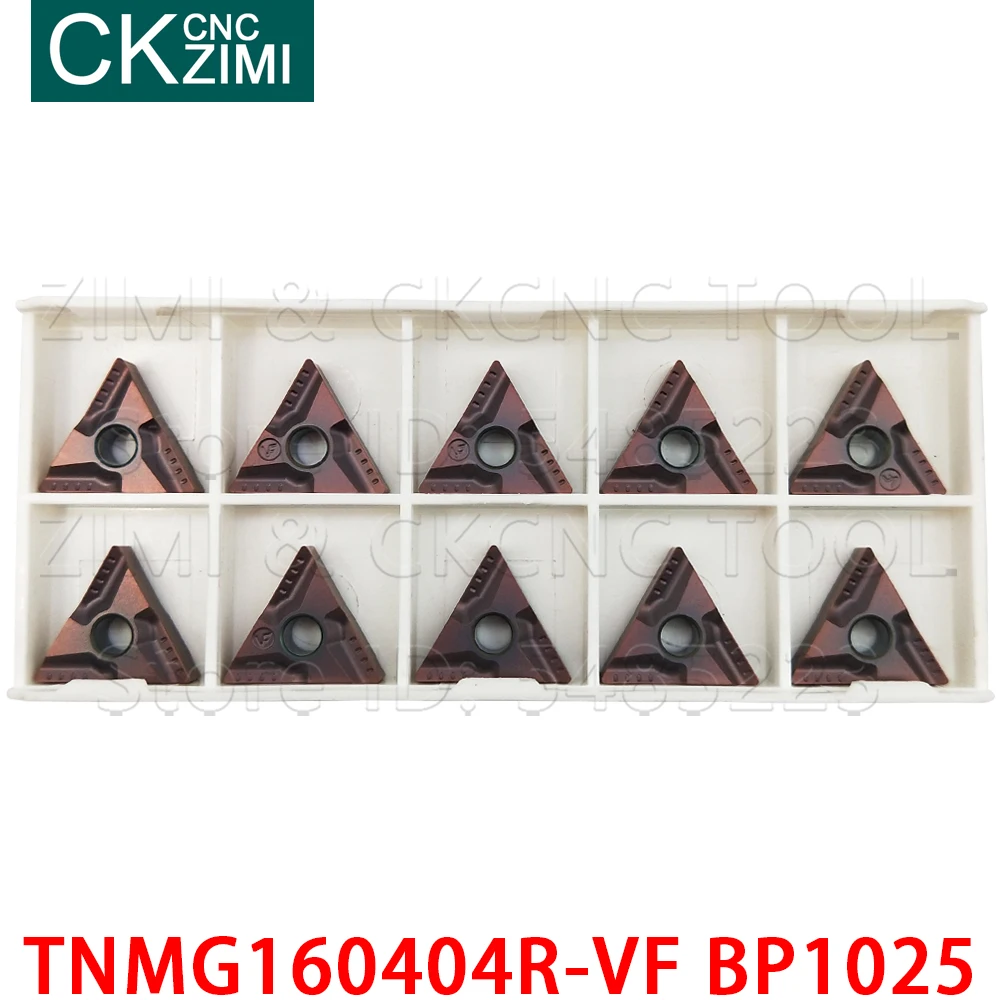 TNMG160404R-VF BP1025 carbide inserts Triangular slotting blade  CNC Metal Lathe tools Turning inserts TNMG for stainless steel