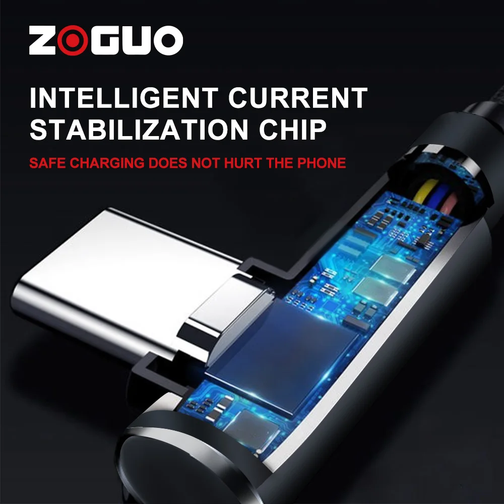 Tipo-c para usb um cabo de carregamento super rápido do telefone móvel de 90 graus 5a para huawei xiaomi lenovo android cabo de dados usb c preto