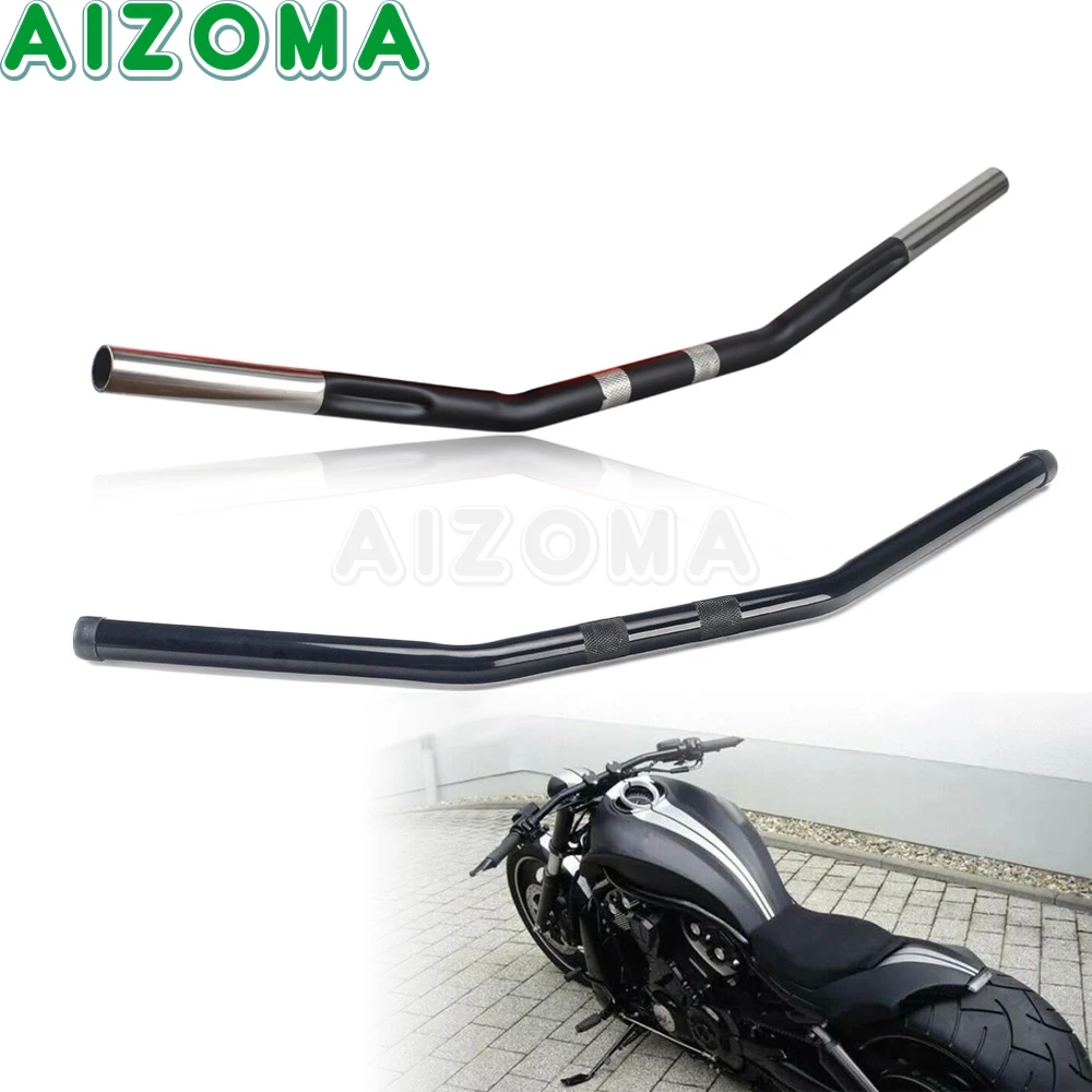 25mm Motorcycle Handlebar Black Chrome Handle Bar Retro Drag Bar Cruiser For Harley Sportster XL 883 1200 XL883L XL1200L XL1200T