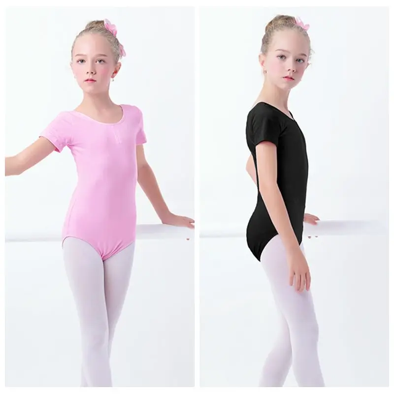 Kleinkind Mädchen Ballett Trikots Gymnastik Trikot Tanz Body suits schwarze Tanz Trikots Baumwolle Langarm Bodysuit zum Tanzen