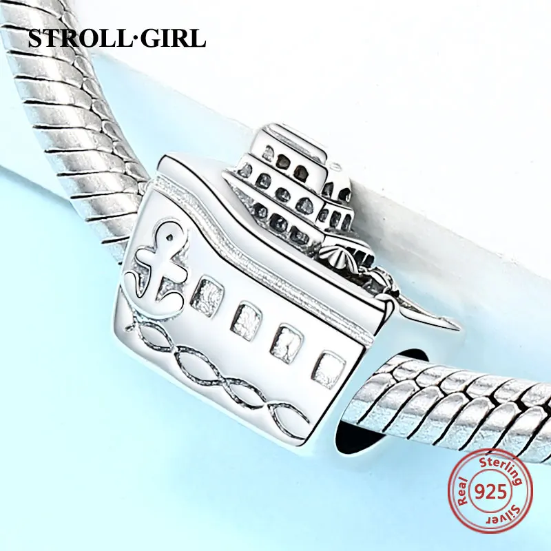 Fit Original European Bracelet 925 Sterling Silver Cruise Ship Charms Boat Beads for Women Fashion 2020 Jewelry Gift Wholesale