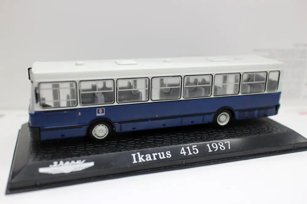 NEW Atlas 1/76 Ikarus 415 1987 Bus Editions Collections Diecast model Matel bus Blue