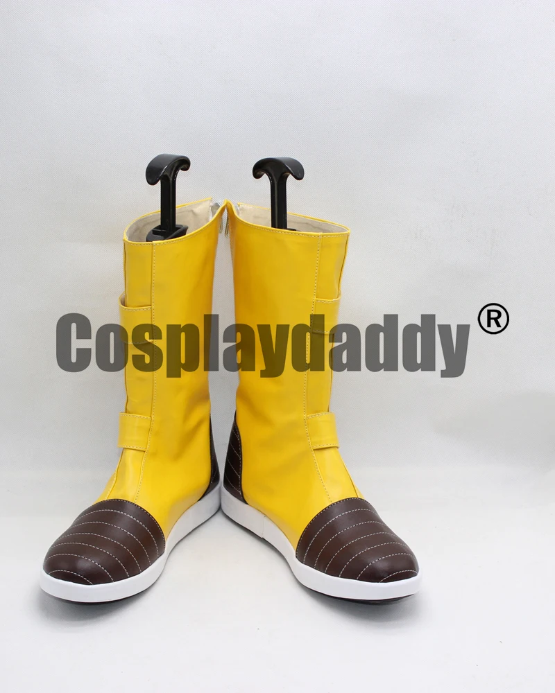 DBZ Future Trunks Anime Cosplay Yellow Shoes Boots X002