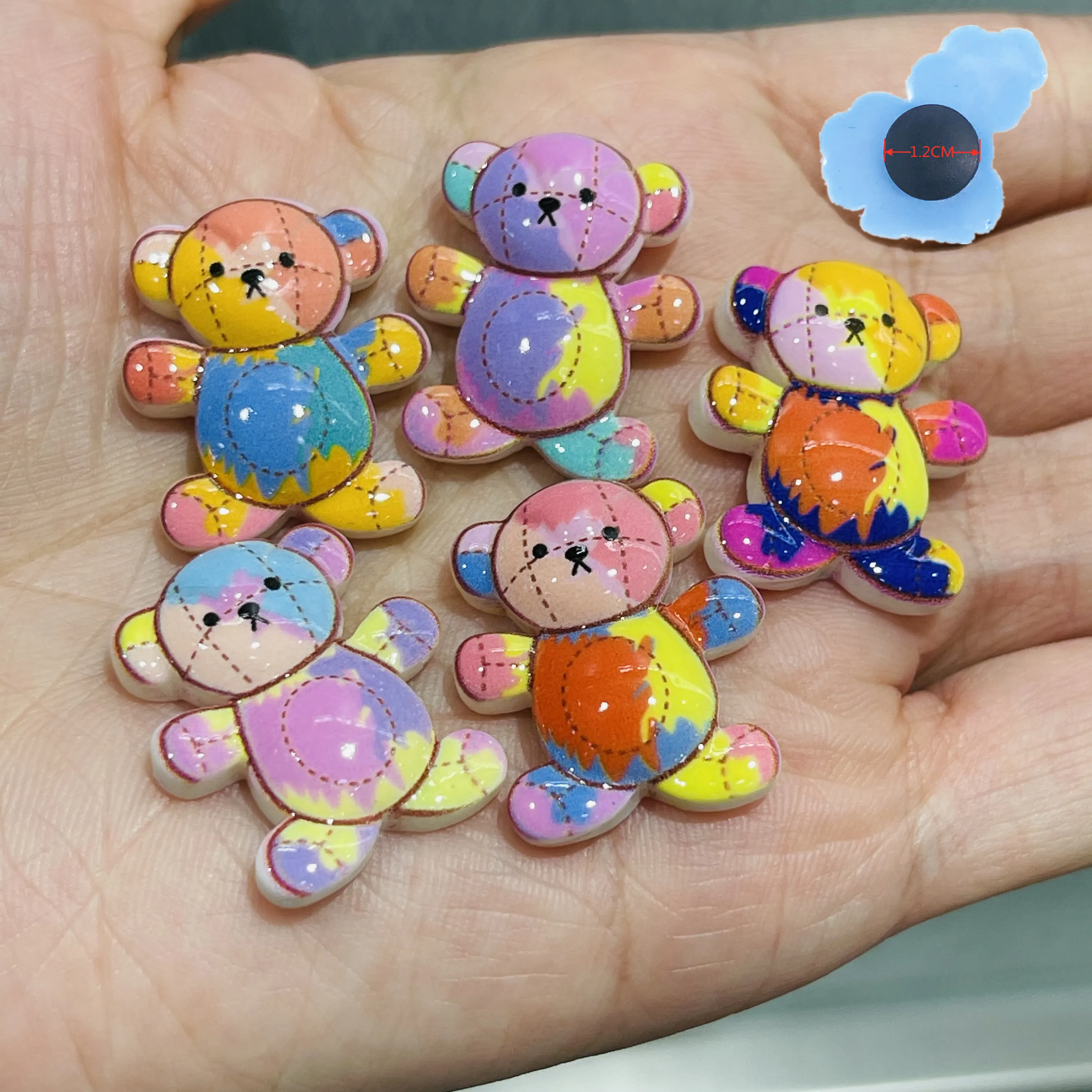 Single Sale 1Pcs Animal Bear Shoes Charms Decoration Clogs Accessories Fit Cute Wristbands Kids X-mas Presents