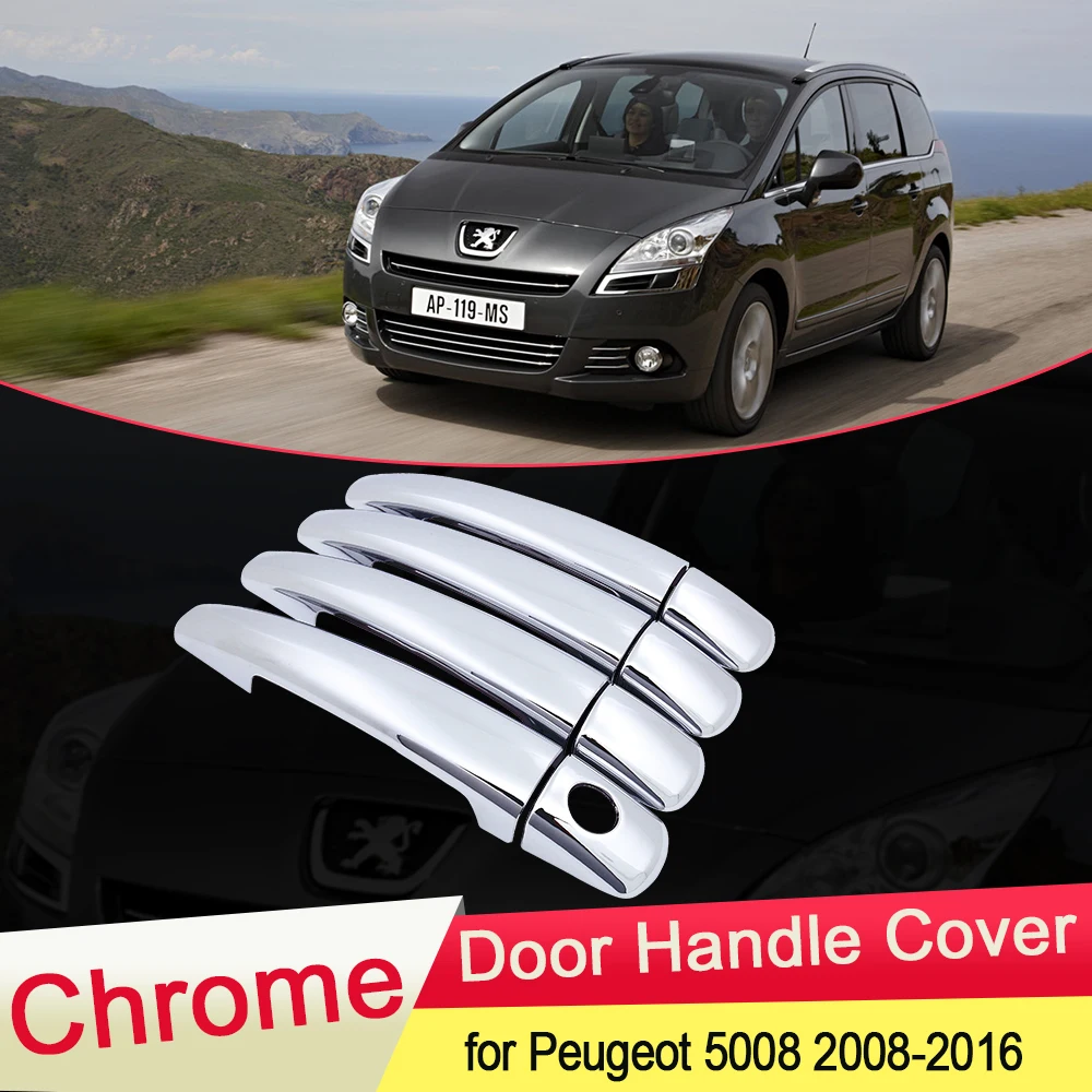 

Для Peugeot 5008 2008 2009 2010 2011 2012 2013 2014 2015 2016 Luxuriou хромированная дверная ручка, накладка, автомобильный комплект, аксессуары для стайлинга