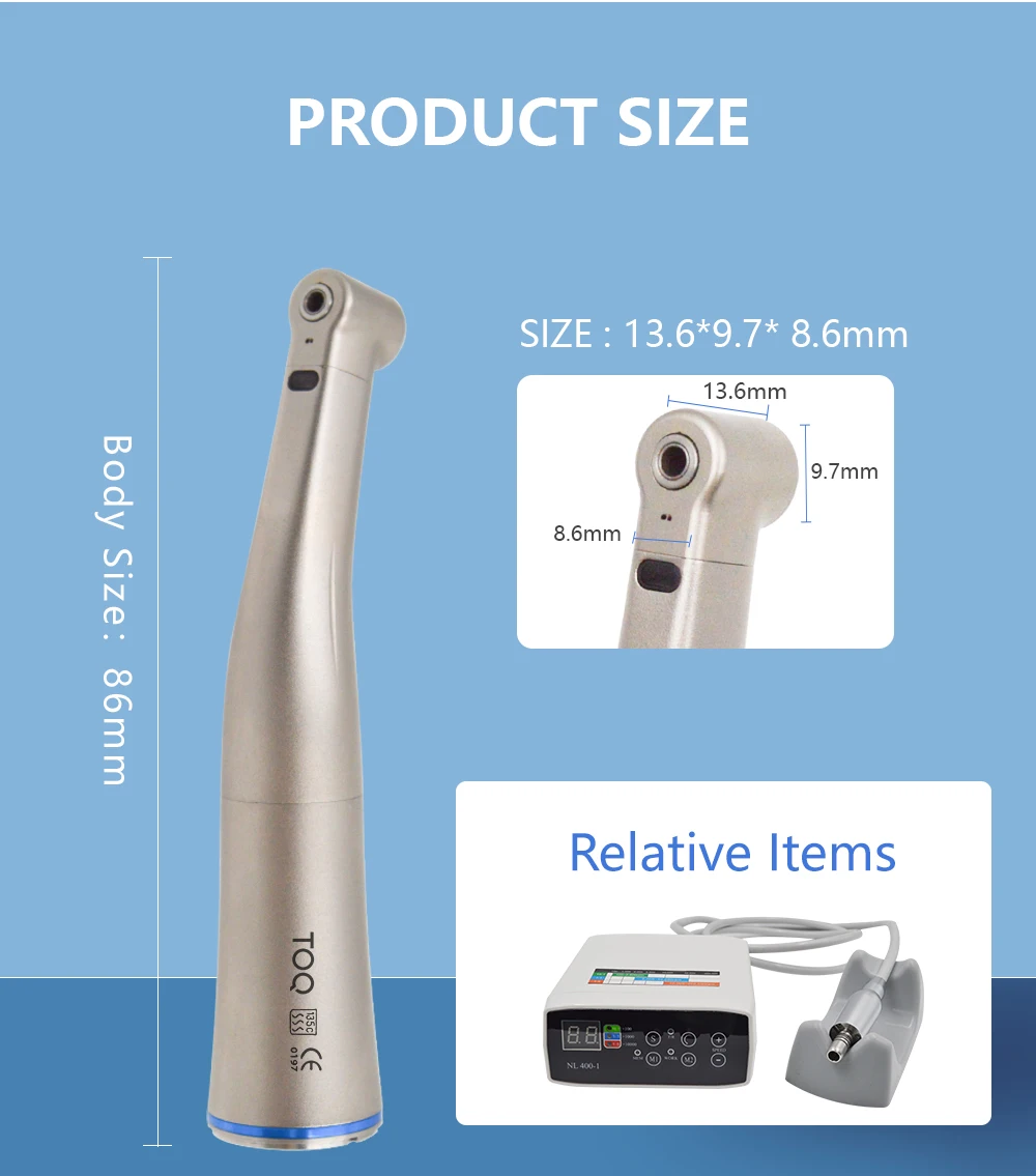 1:1 Contra Angle Internal Water Spray Fiber Optical Low Speed Handpiece with CA bur dental supply consumables