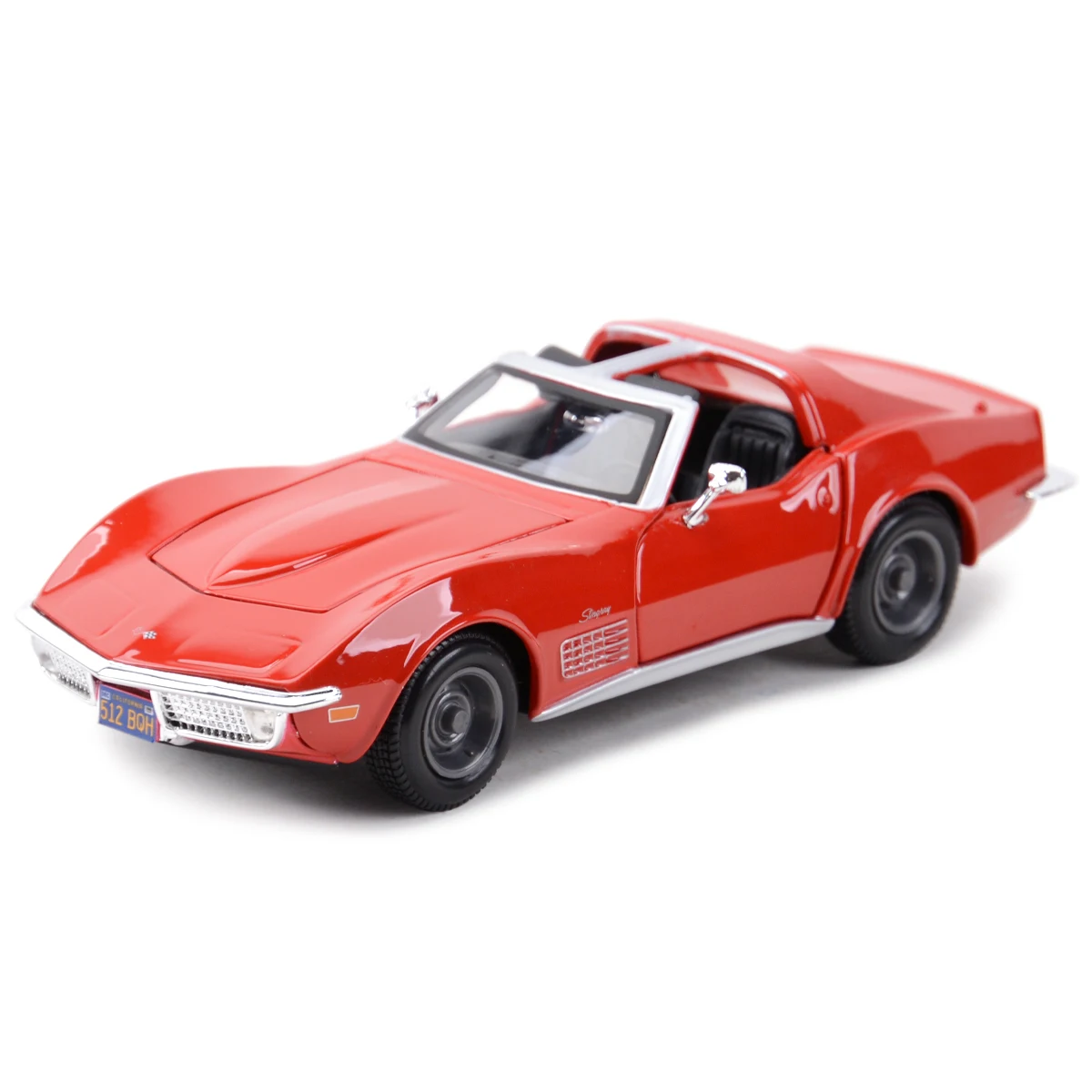 Maisto-Chevrolet Corvette Blue Static, vehículo fundido a presión, modelo coleccionable, juguetes de coche, 1:24, 1970