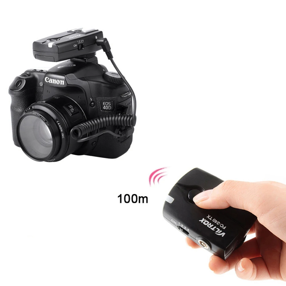 Viltrox FC-240 2.4G Wireless Flash Trigger Controller ชัตเตอร์ C3สำหรับ Canon 5D II III 1DX 1Ds Mark III 1D IV 6D 7DII 5DSR