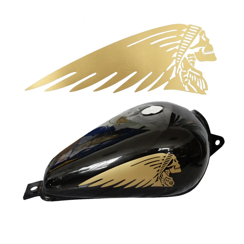 

Motorcycle Gas Fuel Oil Tank Skull Decal Sticker For Indian Challenger Chief Dakota Roadmaster Roadster Springfield FTR