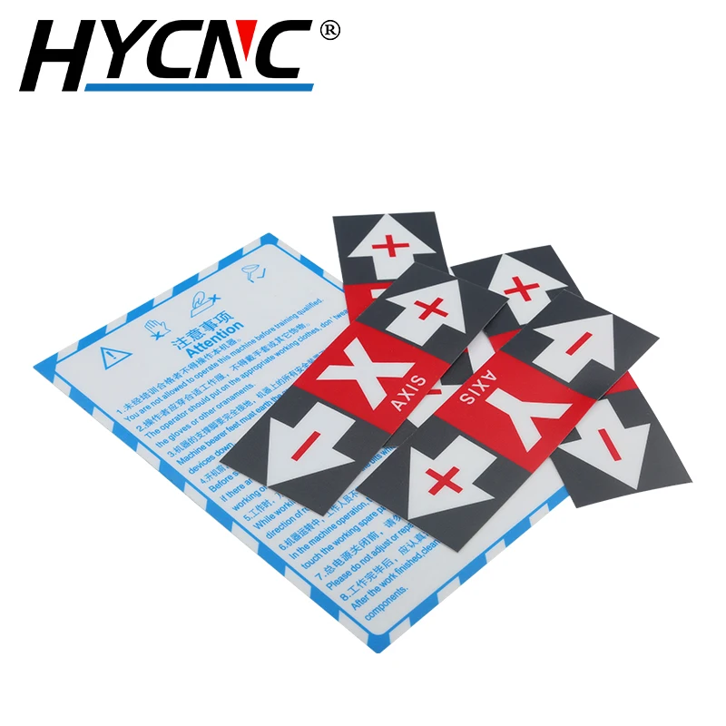 Plate Nameplate Machine Tool Cutting Machine Pointing Label Warning Sticker X Y Z Axis Label Cnc Milling Engraving Machine Tool