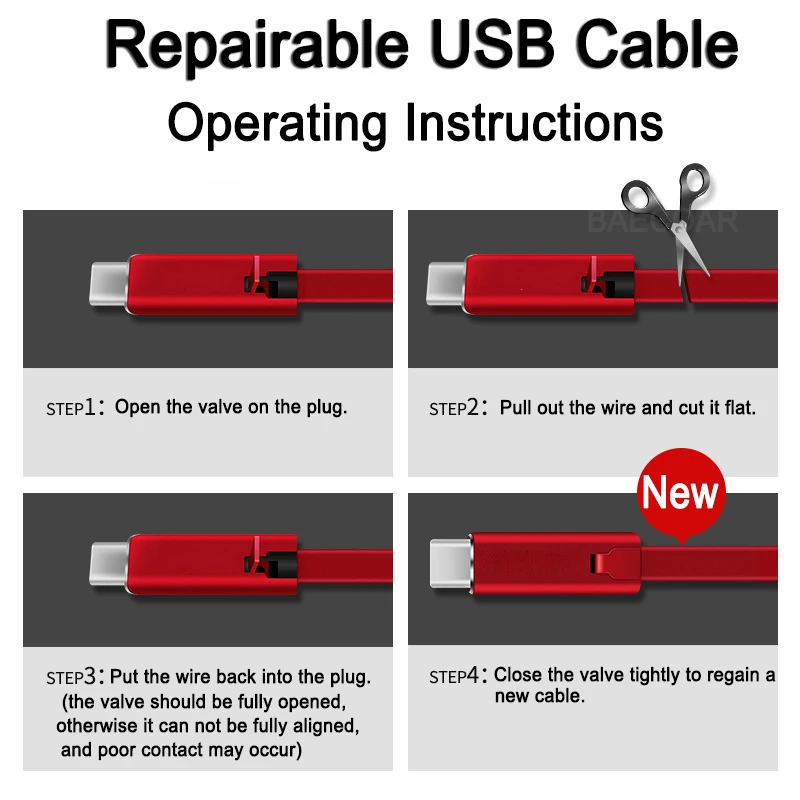 USB Type C Cable Renewable Micro USB Cable Smart Phone Charger Cord Tipo C Cables for Xiaomi Redmi Note 10 9 8 Pro Samsung A51