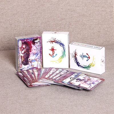 54PCS/set NEW Anime Azur Lane character pattern poker Card Model toys Desktop warship games Cards Gift