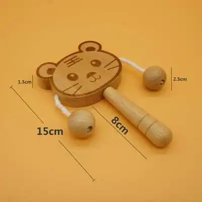 Log cartoon rattle baby toy newborn baby can bite rattle traditional child early education hand rattle