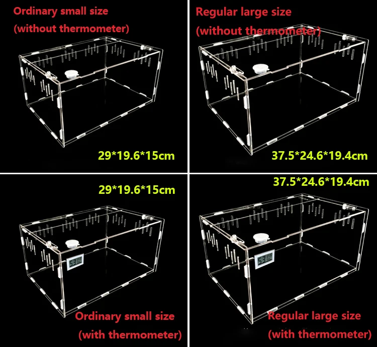 Reptile Tank Insect Spiders Tortoise Lizard Acrylic Transparent Breeding Box Vivarium Lid Reptile Pet Product Terrarium 2020 New