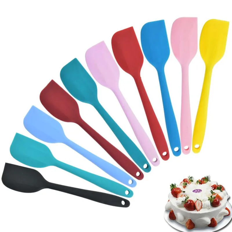 Multicolor Food Grade Non Stick Butter Cooking Silicone Spatula Set Cookie Pastry Scraper Cake Baking Spatula Silicone Spatula