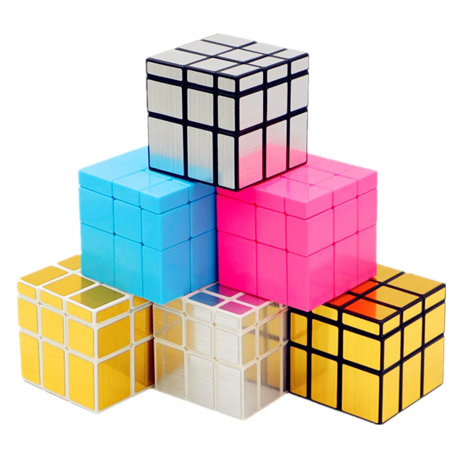 Shengshou 3X3 Spiegel Magische Kubus Professionele 3X3X3 Gouden & Zilveren Cubo Magico Puzzel Snelheid Klassiek Speelgoed