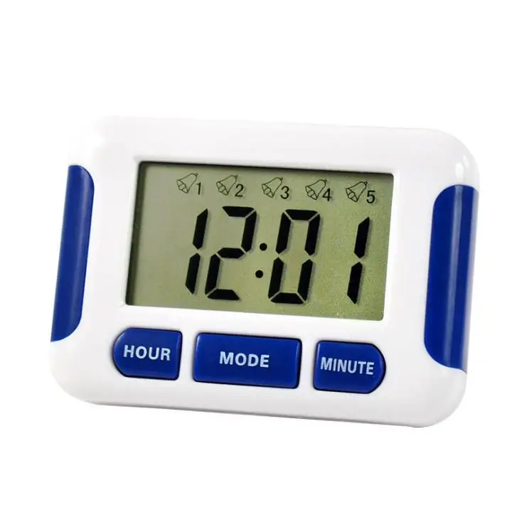 

200pcs Free DHL Alarm Clock Timer 5 Groups Noisy Bell 12/24 Hours Countdown Multi Kitchen Home House Lab SN3119