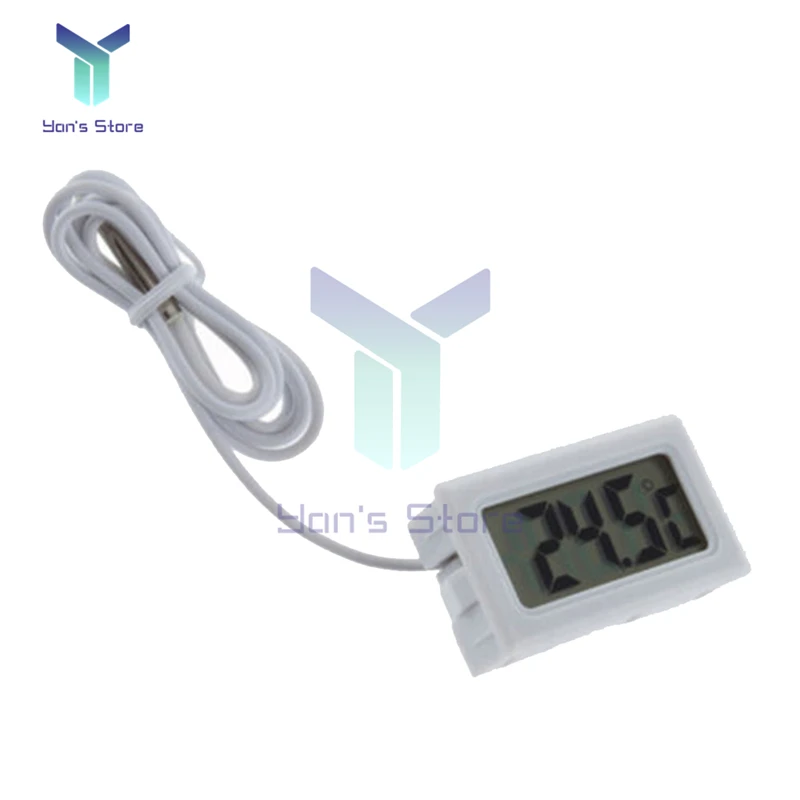 FY-10 ترمومتر LCD رقمية صغيرة جزءا لا يتجزأ من التحقيق الثلاجة ميزان الحرارة الاستشعار الحرارية للاستخدام المطبخ الثلاجة الحوض