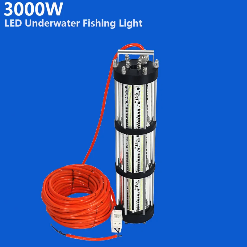 AC220-240V Powerful 4000W Green Underwater LED Fishing Light Squid Fishing LED Lights 4000W LED fishing lights