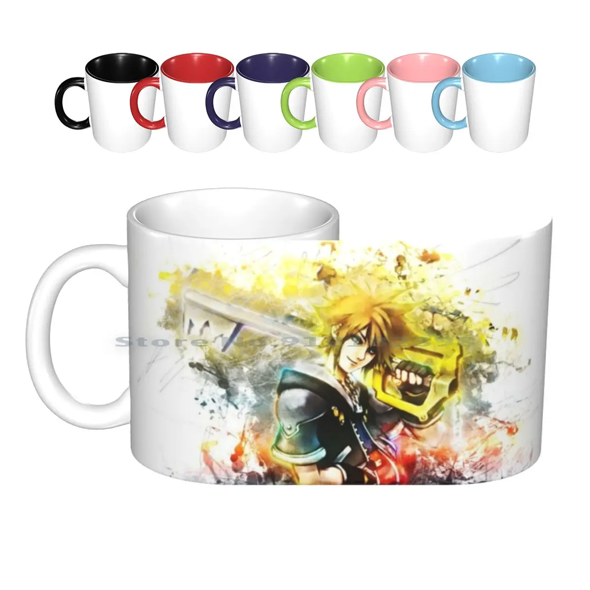 Sora-Kingdom Hearts Ceramic Mugs Coffee Cups Milk Tea Mug Manga Anime Cartoon Comic Animation Bleach Cool Game Gaming Levi