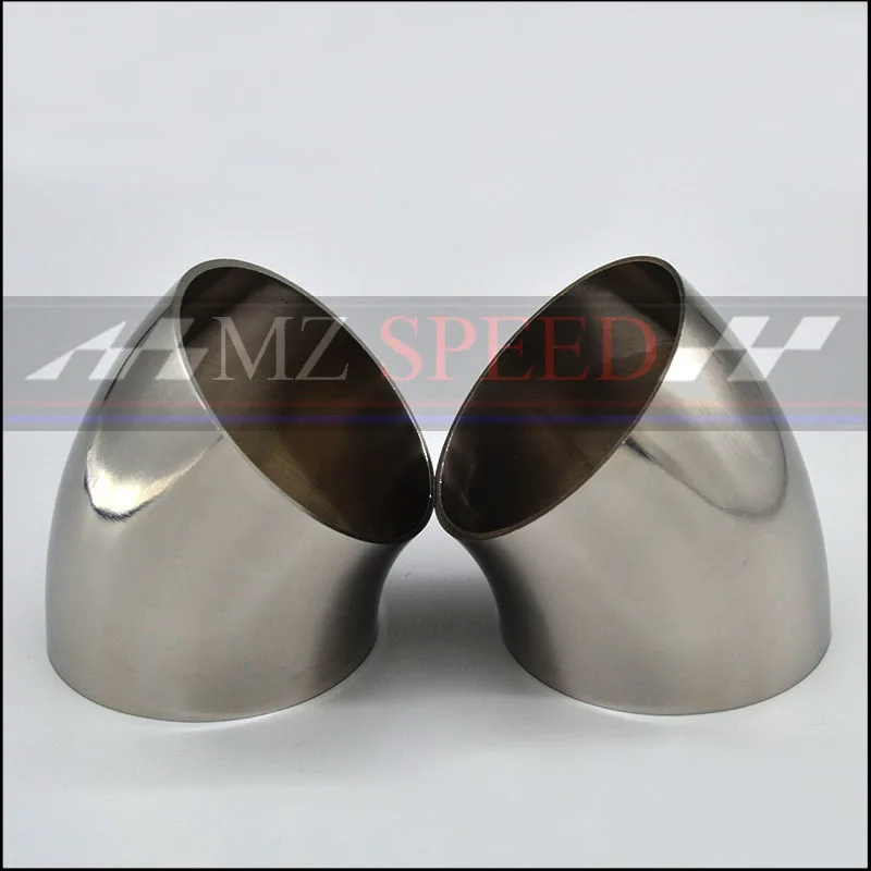 89mm 102mm 108mm 114mm OD Sanitary Butt Weld 45 Degree Elbow Bend Pipe 304 stainless steel car exhaust pipe muffler welded pipe