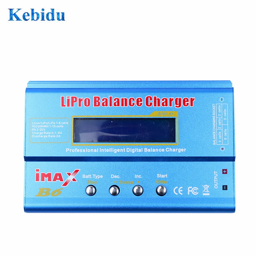 KEBIDU  iMAX B6 Lipro NiMh Li-ion Ni-Cd RC Battery Balance Digital Charger for NiMH NiCd Battery 60W Max