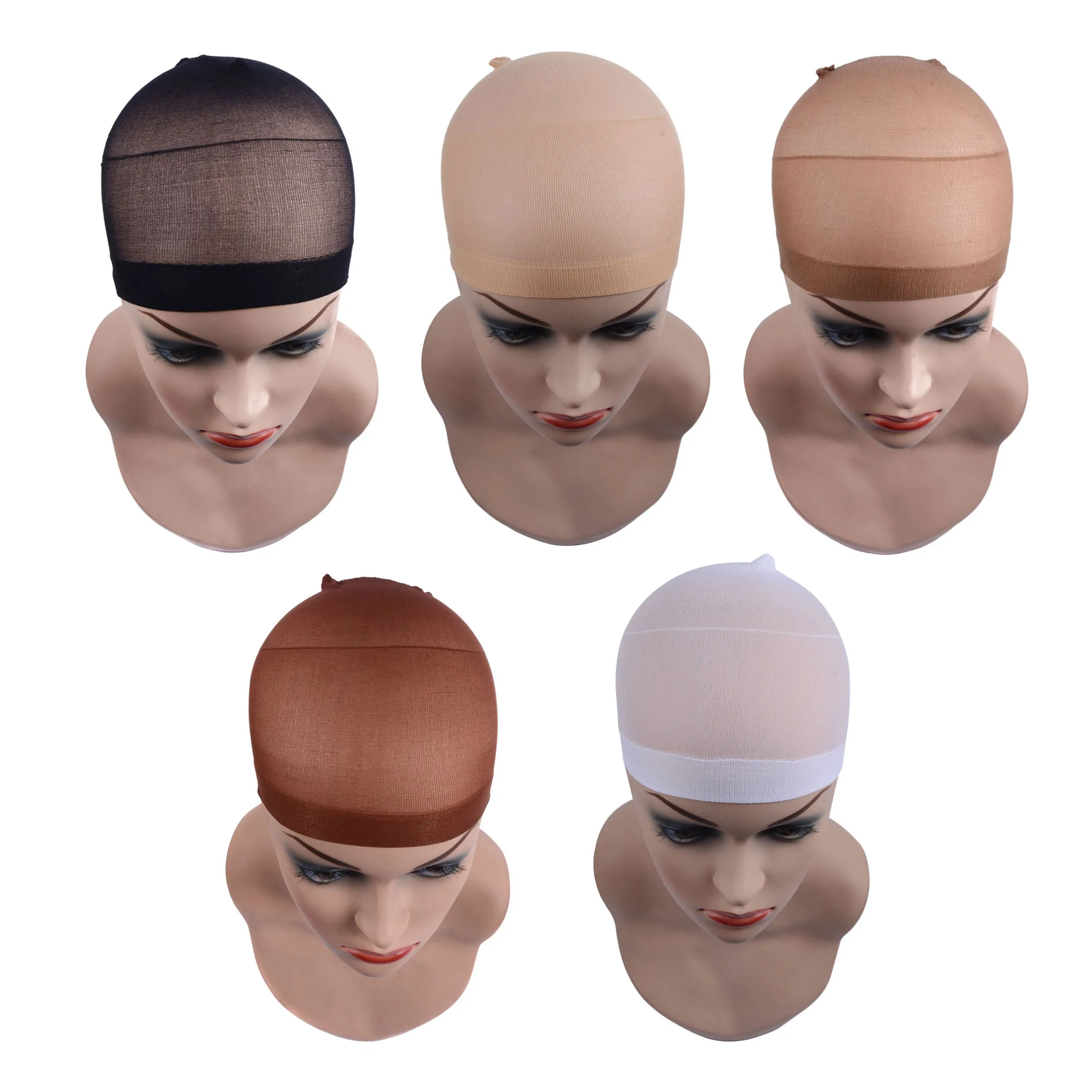 

12pcs/6bag Clearance Quality Deluxe Wig Cap Hair Net For Weave 2 Pieces/Pack Hair Wig Nets Stretch Mesh Wig Cap For Making Wigs