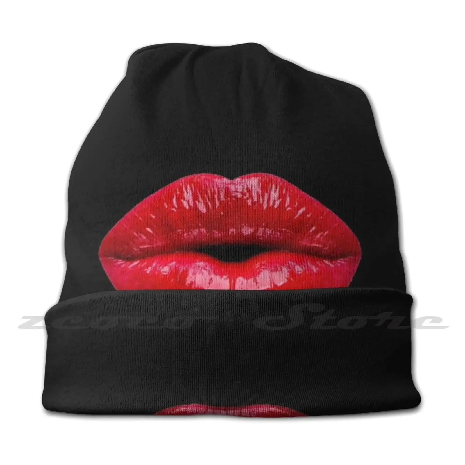 Hot Red Lips Facemask Adult Kids Knit Hat Hedging Cap Outdoor Sports Breathable Re Kiss Looking Good In A Facemask Funny Funny