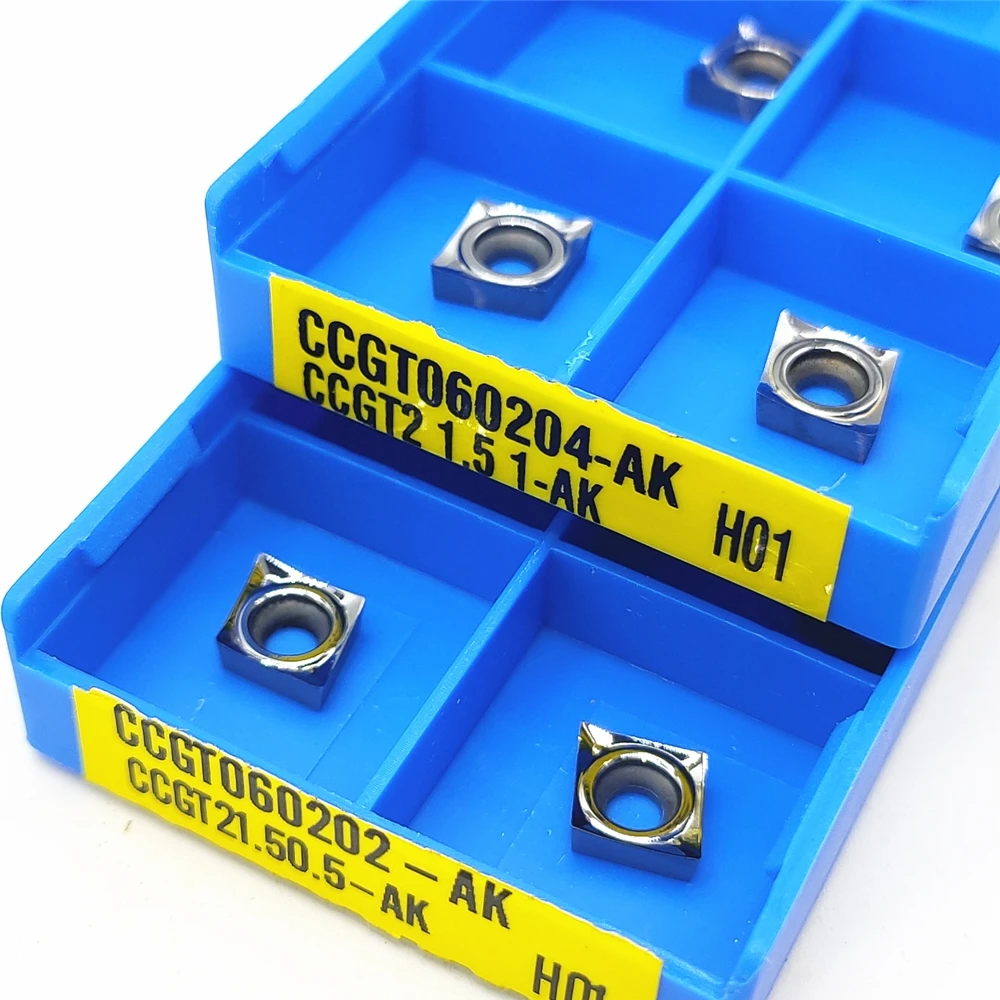 أداة تحول الألومنيوم, CCGT060202 AK H01 CCGT060204 AK H01 CCGT060208 AK H01 إدراج كربيد طحن أدوات CNC مخرطة