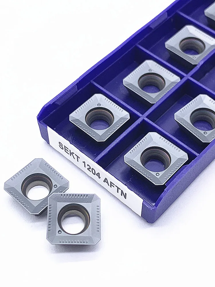 100% Original SEKT1204 AFTN LT30 Carbide Inserts SEKT 1204 Lathe Cutter Turning CNC Machine Cutting Tools Tungsten Carb