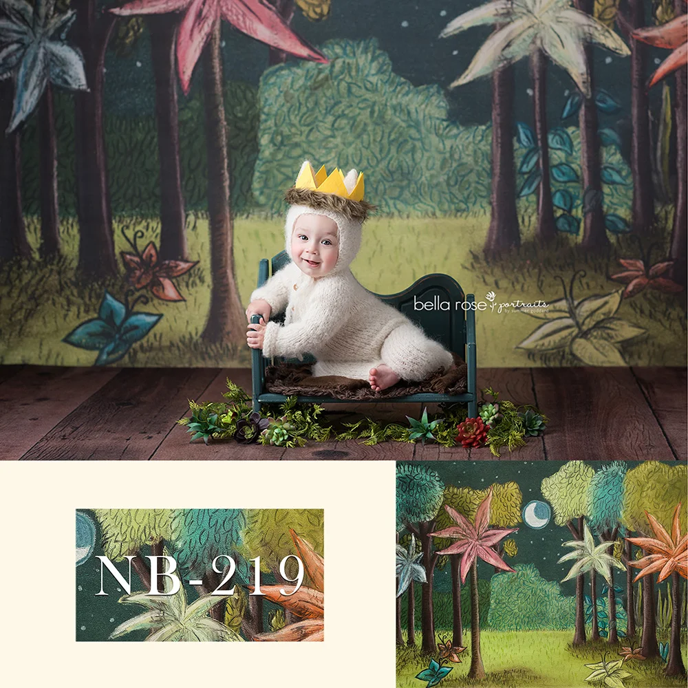 Dschungel Wald Themen Kinder Portrait Fotografie Hintergrund für Foto Schießen Safari Baby Wild One Geburtstag Hintergrund Photo